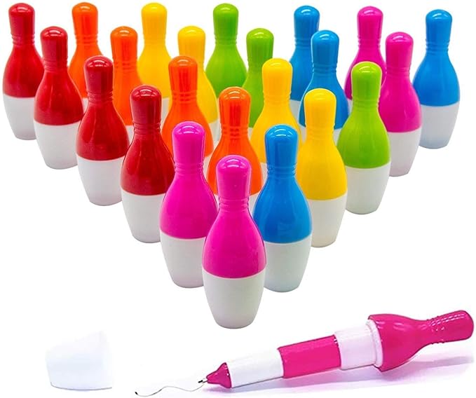 30pcs Bowling Ballpoint Pen Cute Cartoon Retractable Ball Pen for Kids (Random Color)