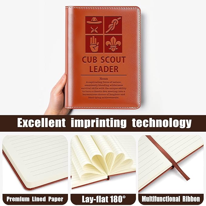 Scout Gift Scout Leader Writing Notebook Gift Scout of Honor Gift Scoutmaster Gift Scout Ceremony Gift (CUB SCOUT LEADER)