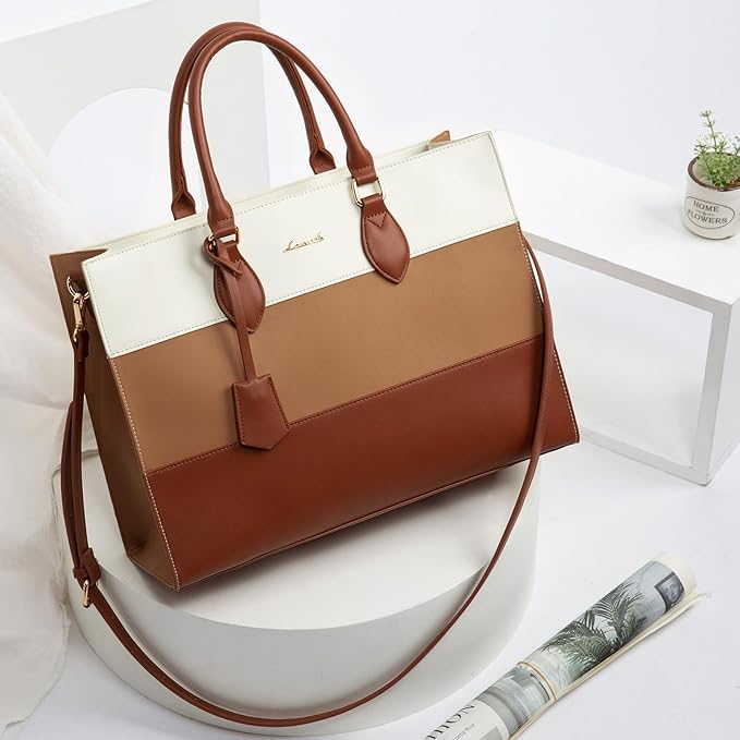 LOVEVOOK Laptop Tote Bag for Women, Work Totes Business Office Computer Briefcase with Clutch Purse