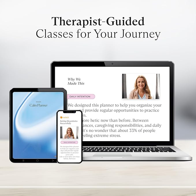 Switch Research Calm Planner - Psychologist-Developed Undated Goals Planner - 31-Day Self Care Planner With Prompts & Proven Techniques for Managing Stress