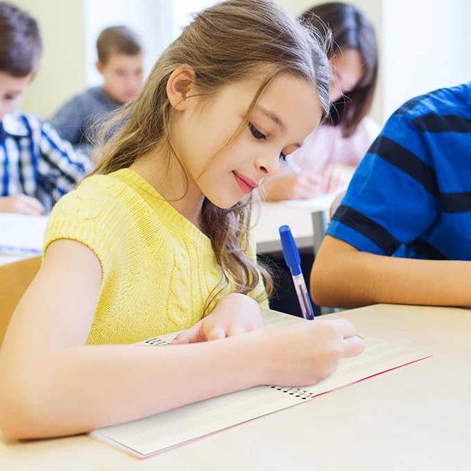 MAXCURY Music Notebook, Blank Sheet Music Notebook, Cardboark Spiral Notebook Manuscript Paper, Composition Staff Paper for Kids, Musician, Students, Piano-Keyboard-Music-Notebook 100 Pages 26x19cm