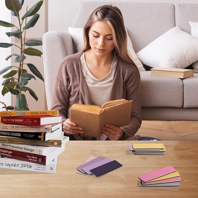 84PCS Magnetic Bookmarks Book Mark, 12 Colors Magnet Bookmark Clips Bulk, Cute Gifts Book Marks for Reading Women Men, Bookmarks for Book Lovers