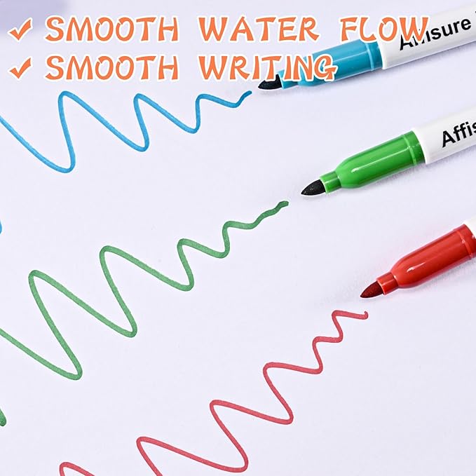 12 Colors Permanent Markers, 144 Pack Permanent Markers, Assorted Colors Marker,Fine Point, Permanent Markers Bulk, Fast Dry, Waterproof, work on Plastic, Glass, Metal, Wood and Stone