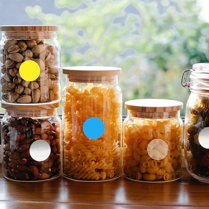 1200 Pieces 0.75 Inch Round Color Coding Label Garage Sale Stickers Blank Yard Sale Price Stickers Permanent Adhesive Dots Stickers,Easily Writable with Perforation Line (Blue1)