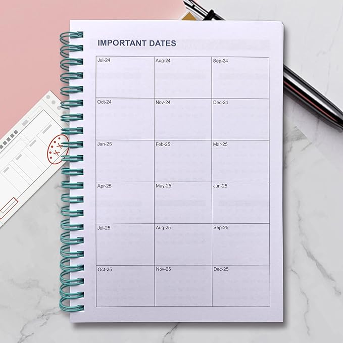 Cheneyboo 2025 Planner - January 2025- June 2026 Yearly Planner, Monthly Weekly Daily Planner 2025-2026, 18 Month Planner, 5.2"x7.5", Green