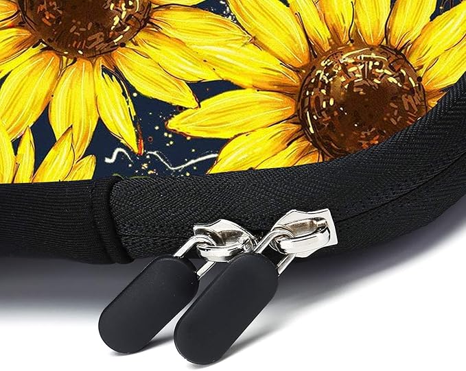 11.6" 12.2 inches Laptop Sleeve Chromebook Case Ultrabook Case Notebook Sleeve Tablet Case Neoprene Handle Sleeve for Men Women, Two Pockets Fit Apple MacBook Air Samsung Acer HP(Sunflowers)