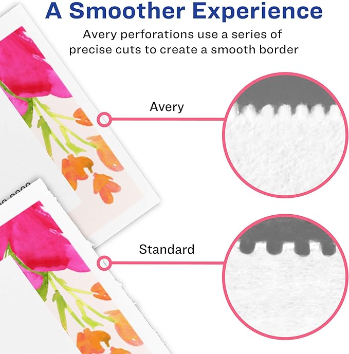 Avery Printable Door Hangers with Tear-Away Cards, 4.25" x 11", Matte White, 80 Blank Door Hangers for Laser and Inkjet Printers (16150)