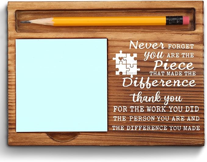 vizuzi Going Away Gift for Coworker, Goodbye Gifts for Coworkers, Appreciation Thank You Gifts for Coworkers, Mentor, Work Friend, Employees Leaving New Job Self-Stick Note Pad Holders ZSS12