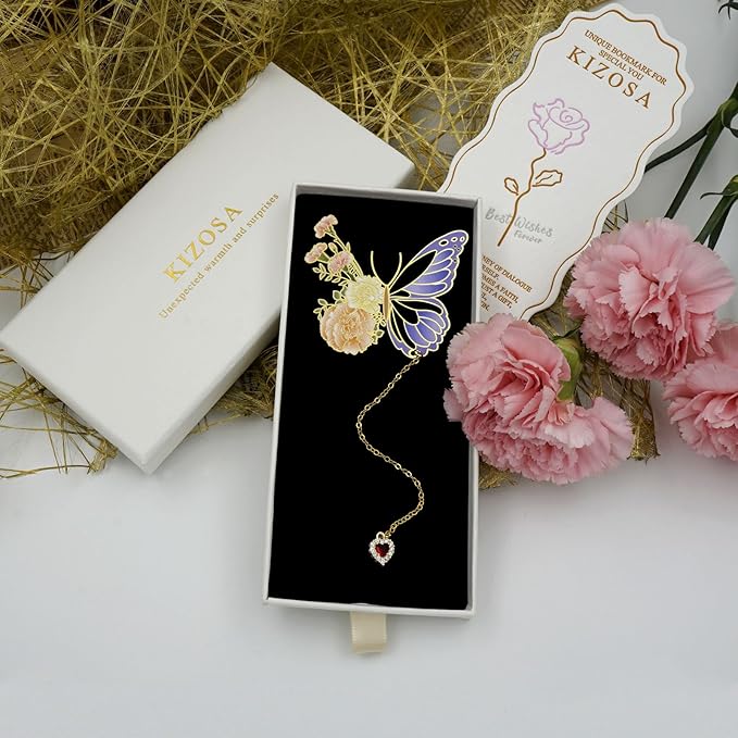 Butterfly Bookmarks for Women,Cute Funny Metal Bookmark,Unique Gifts Book Markers for Women Book Lovers,Teacher Appreciation Gifts,Valentine Mother's Day Christmas New Year Birthday Gift