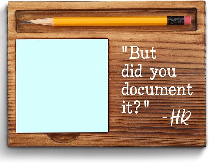 Thank You HR Sticky Note Holder, Funny Human Resources Gifts, HR Gifts for Coworkers, HR Retirement Graduation Appreciation Gifts for Women, Men, Self-Stick Note Pad Holders ZSS21