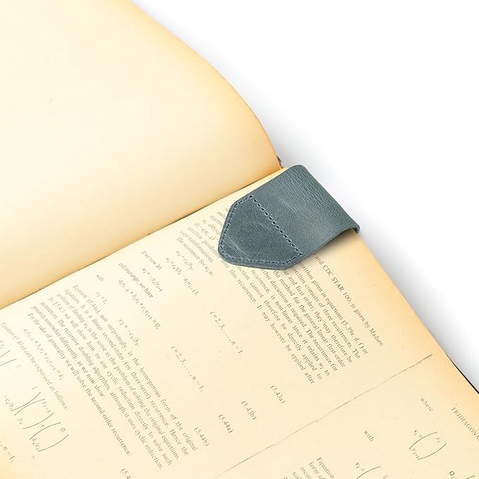 Londo Genuine Leather Handmade Bookmark (Set of 2) (Magnetic, Blue)