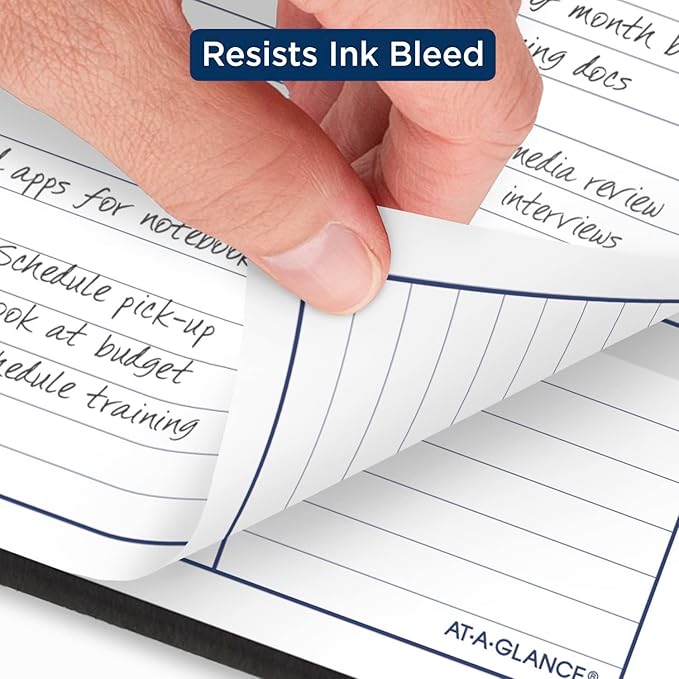 AT-A-GLANCE 2024 Weekly Planner, DayMinder, Column-Style, 7" x 8-3/4", Medium, Faux Leather, Black (G5900024)