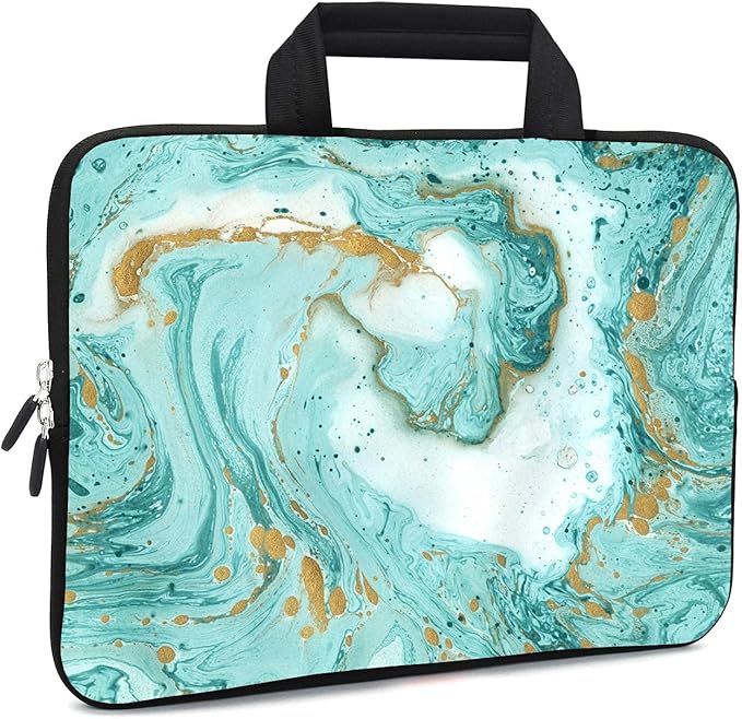 11.6 12 12.1 Inch Laptop Carrying Bag Protective Chromebook Case Pouch Netbook Notebook Ultrabook Bag Tablet Sleeve Cover Travel Briefcase with Handle for Men Women (Marble)