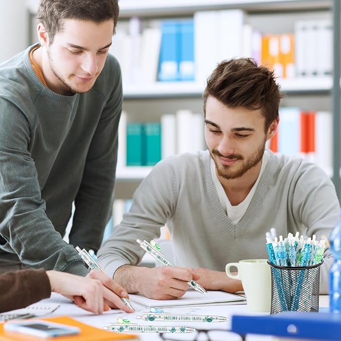 Jetec 30 Pcs Turtle Pens Gifts Inspirational Cute Ballpoint Pens Bulk Motivational Employee Appreciation Gifts Black Ink for Turtle Lovers Thank You Coworkers