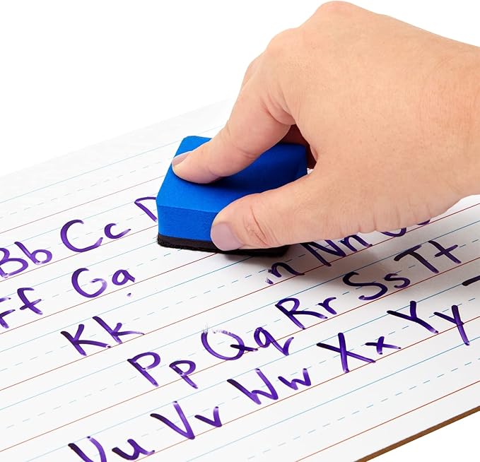 Juvale 12 Pack Double Sided Small Dry Erase White Boards with Lines - Whiteboards for Students and Classroom Supplies (9x12 in)