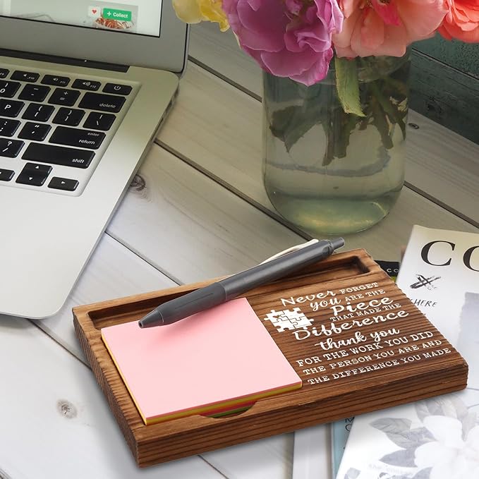 vizuzi Going Away Gift for Coworker, Goodbye Gifts for Coworkers, Appreciation Thank You Gifts for Coworkers, Mentor, Work Friend, Employees Leaving New Job Self-Stick Note Pad Holders ZSS12