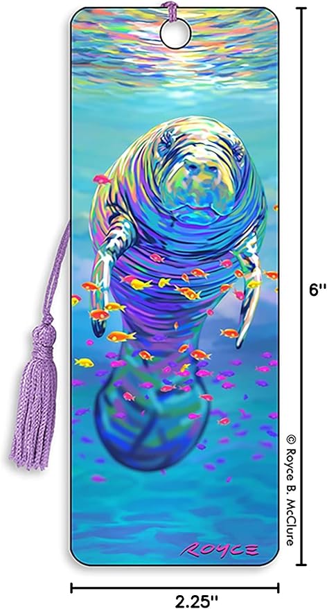 3D Bookmarks Featuring The Artwork of Royce B Mcclure (Painted Manatee)