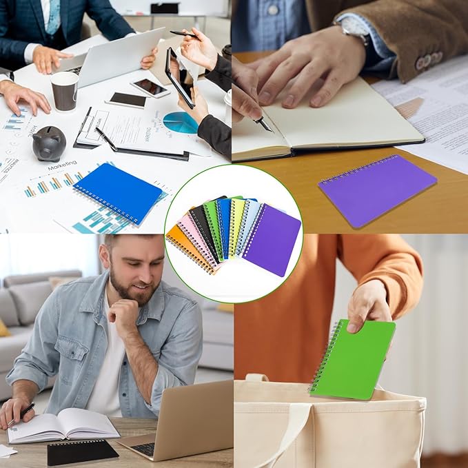 Spiral Notebook 4Pack Pocket Notebook 4.2"x 6.1" Pocket Notepad Small Notebook (8Pack Spiral Notebook)