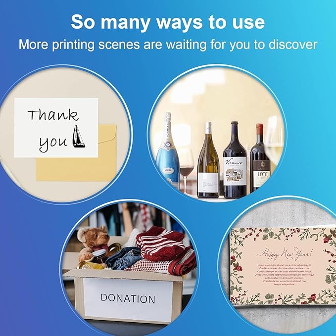 Shipping Address Label Stickers Paper for Laser and Inkjet Printer (4000 Sheets, 8.5" x 11" (Full Sheet))