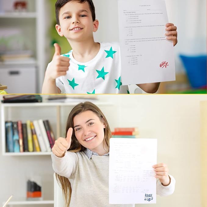 Yinder 24 Pcs Teacher Stamps for Classroom Self Inking Classroom Stamps Bulk for Teachers Elementary Colorful Motivational Encouraging Gifts(Modern)