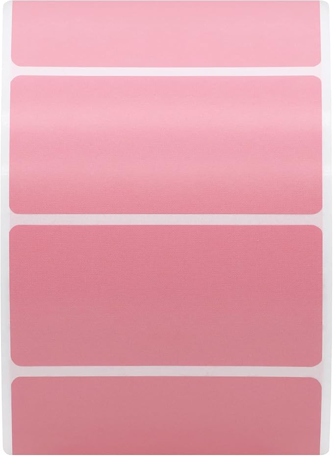 Hybsk 2.25x1.25 inch Color Direct Thermal Labels for Shipping, Barcodes, Address, Compatible with Rollo Label Printer & Zebra Desktop Printers(2.25"x1.25",Pink)