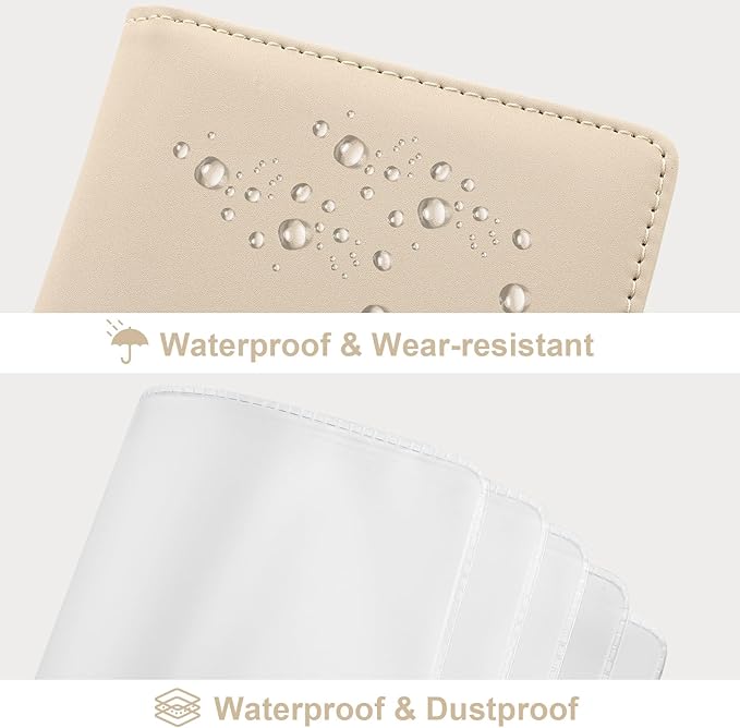 MaxGear Business Card Organizer, 240 Cards Book Portable Business Card Holder for Men & Women, Professional PU Credit Cards Binder File Storage, Off-white