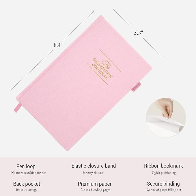 The Gratitude Journal - Inspire Thankfulness, Mindfulness, Positivity, Happiness, Affirmation, Productivity & Self Care - Undated Daily Reflection & Gratitude Journal for Women & Men - Upgraded with