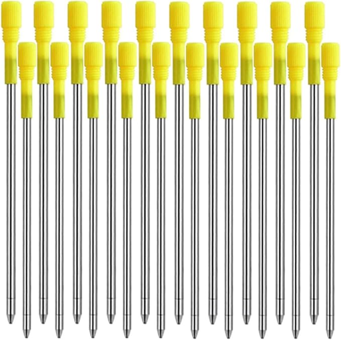 PASISIBICK 3.2 in Black Ink Ballpoint Pen Refills for Metal Diamond Pen(Pack of 20)