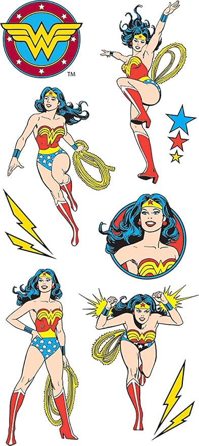 Paper House Productions Stickers 2-Inch, Wonder Woman, 6-Pack, 6 Piece