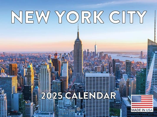 New York City Calendar 2025 NYC Monthly Wall Calender 12 Month | American Made In The USA