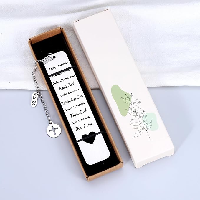 Baptism Faith Based Gifts Bible Verse Bookmarks Inspirational Gifts for Women Men 2024 Christian Religious Scripture Gifts for Friend Birthday Christmas Present for Son Daughter First Communion Gifts