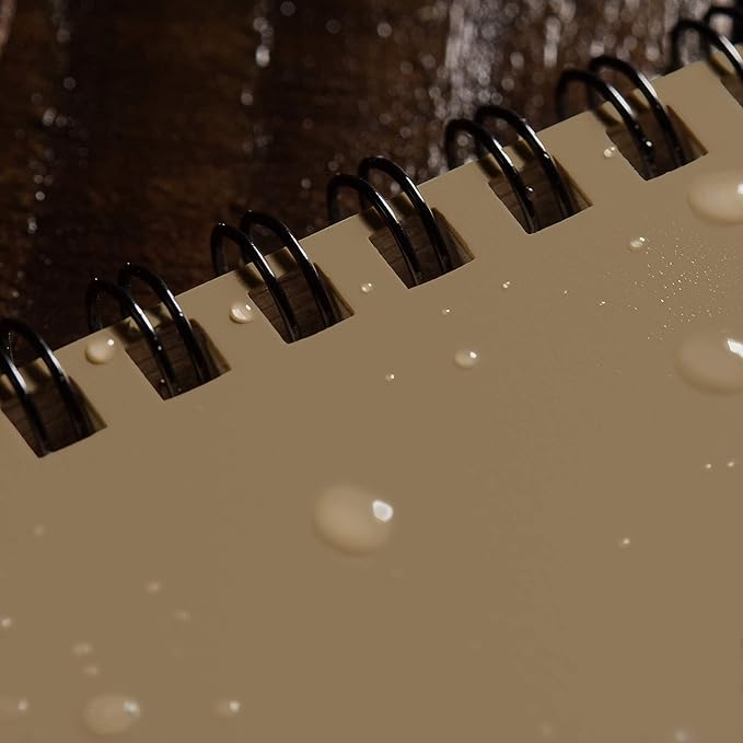 Rite In The Rain Weatherproof Top Spiral Notebooks, 3" x 5", Tan Cover, 3 Pack (No. 935T-3)