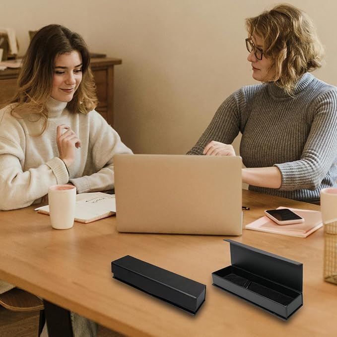 42 Pcs Pen Gift Boxes Empty Black Ballpoint Pen Gift Box with Cushion Pen Jewelry Display Box Empty Present Collection Cases for Birthday Souvenir Business Gifting Office Supplies