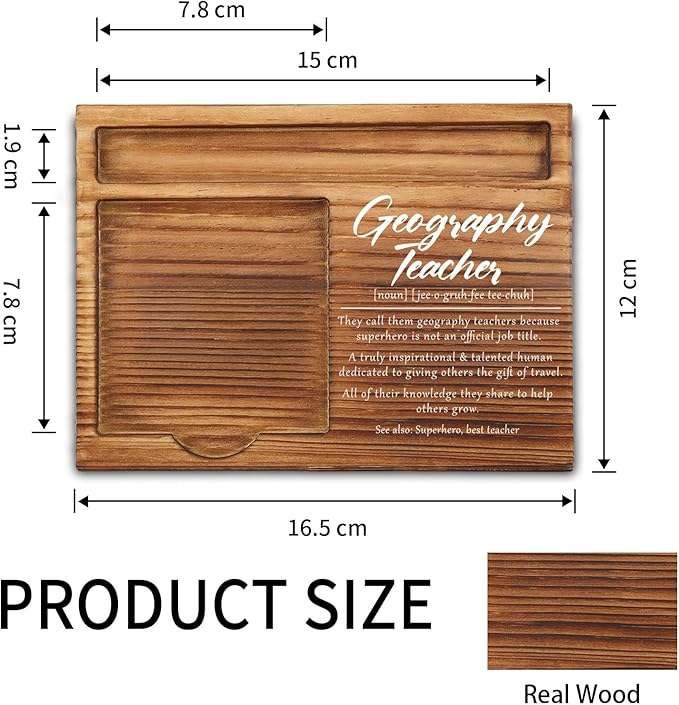 Geography Teacher Sticky Note Holder, Geography Teacher Gifts, Thank You Appreciation Quote Gifts for Geography Teacher Women Men from Student Self-Stick Note Pad Holders ZSS27