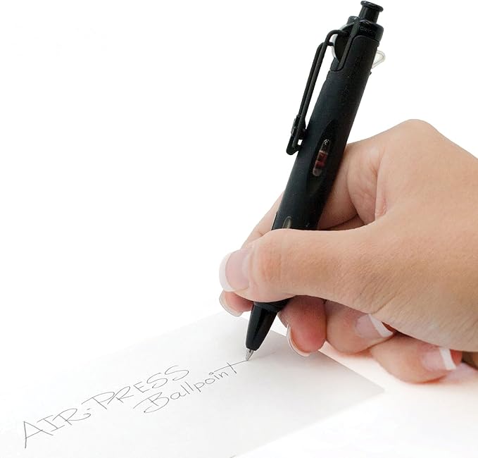 Tombow 56065 AirPress Ballpoint Pen, Black, 1-Pack. Pressurized Pen Easily Writes Overhead and on Wet Paper