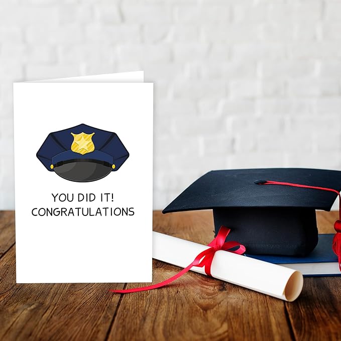 Police Academy Graduation Gifts, Police Promotion Card, Policeman Congratulations Card, Gifts for Police Officer, You Did It Card