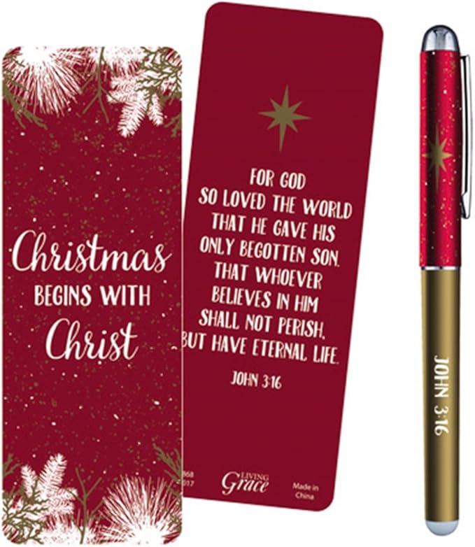 Christmas Begins with Christ Pen with Bookmark Gift Set