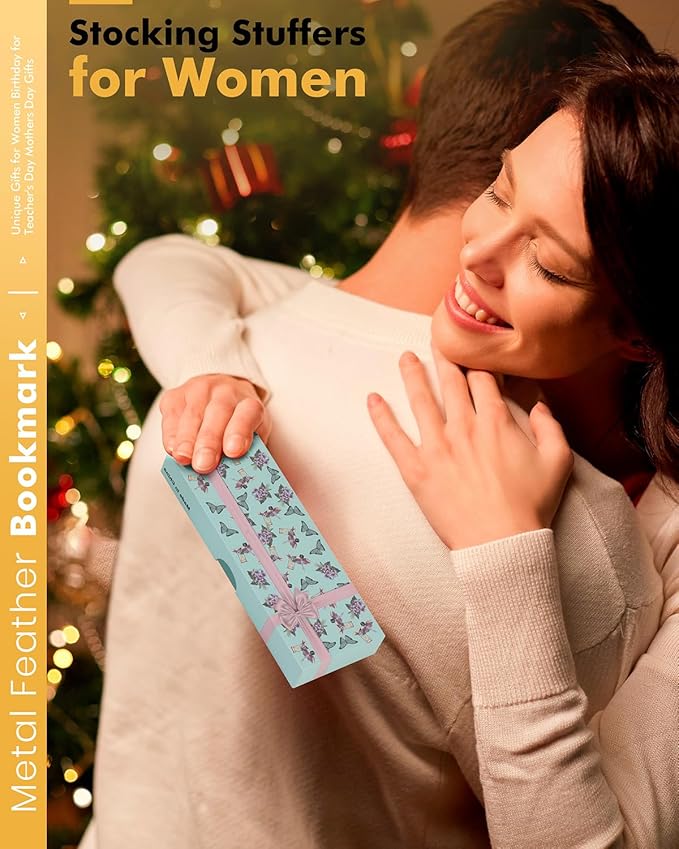 Christmas Stocking Stuffers for Women - Bookmark Birthday Gifts for Women Mom Teacher Best Friend Sister Coworkers - Unique Holiday Funny Bookmarks for Book Lovers - Gifts for People Who Like to Read