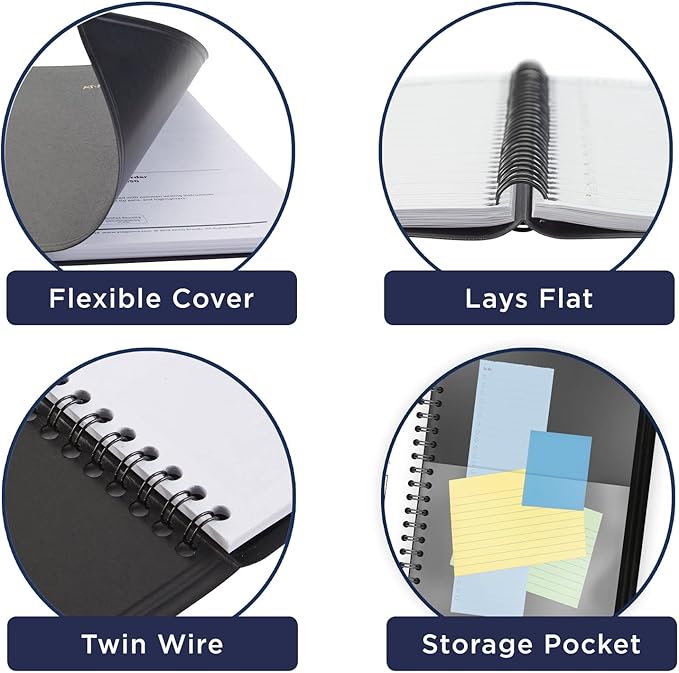 AT-A-GLANCE 2024 Weekly & Monthly Appointment Book Planner, 5" x 8", Small, QuickNotes, Black (76020524)