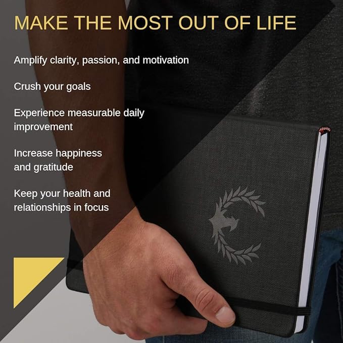 The Phoenix Planner - Best Daily Calendar and Agenda for Goal Setting, Boost Happiness and Productivity - Gratitude Journal, Habit Tracker, Quarterly Business Planner - 6 Months, Undated (Crimson)