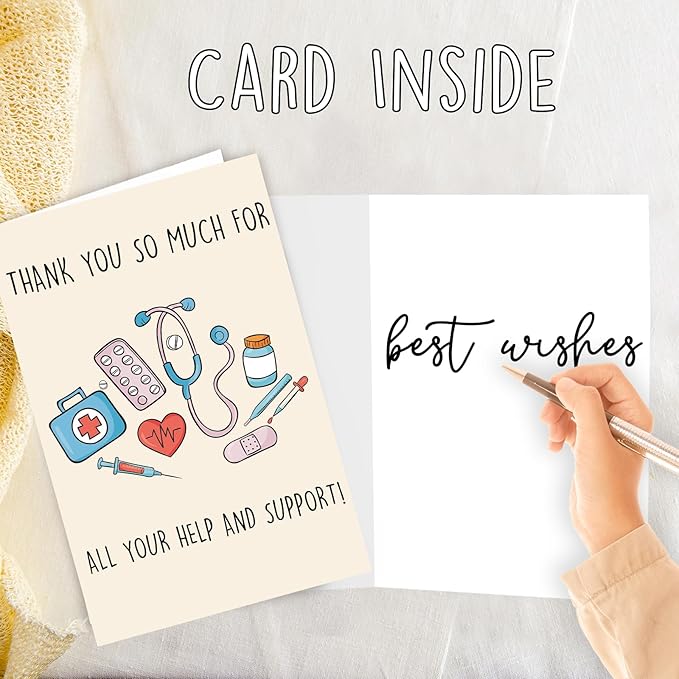 OJsensai Funny Thank You Card for Doctor Nurse, Cute Nursing Preceptor Gifts, Medical Staff Appreciation, Doctor Day for Him her