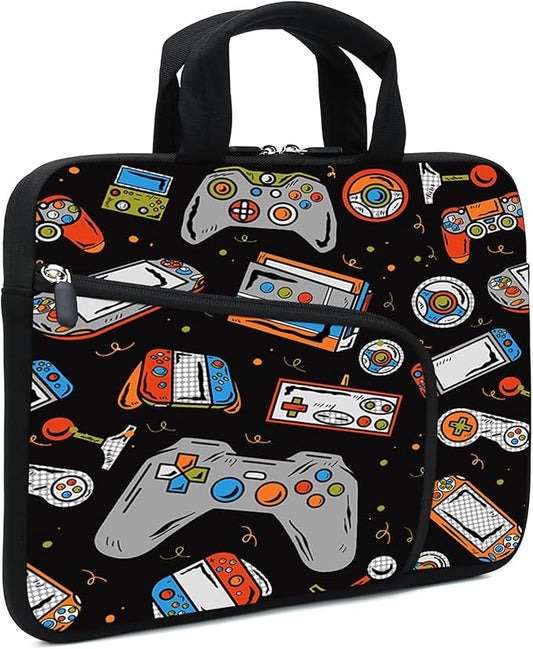 11.6" 12.2 inches Laptop Sleeve Chromebook Case Notebook Sleeve Two Pockets Fit Apple MacBook Air(Games-1)