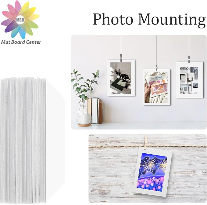 Mat Board Center, Pack of 10 Acid-Free Foam Boards, 9x12 inch White Foam Boards, 1/8" Thick