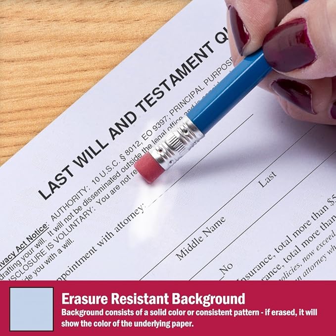 DocuGard Standard Blue Multi-Purpose Security Paper, 2 Features, 8.5 x 11 Inches, 24 lb, 500 Sheets (04540)