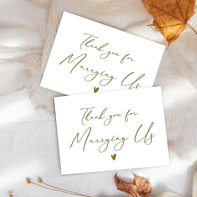 6 Pieces Wedding Day Card, Thank You for Marrying Us, Thank You Card for Officiant, Priest, Minister, Judge, Pastor Gifts.(Thank You - 6cards C)