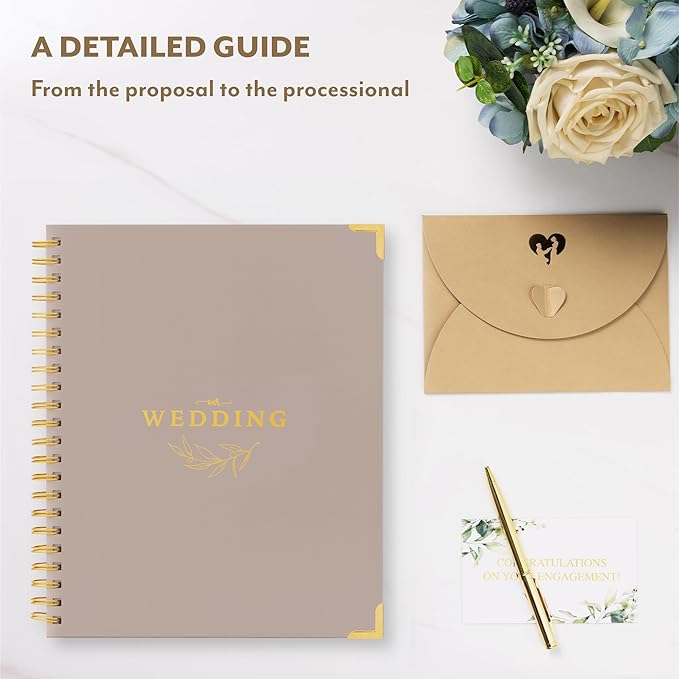 Your Perfect Day Wedding Planner for Bride - Wedding Planning Book and Organizer - Bridal Wedding Planner Notebook & Binder with Checklist & Countdown Calendar (Meadow Gold)