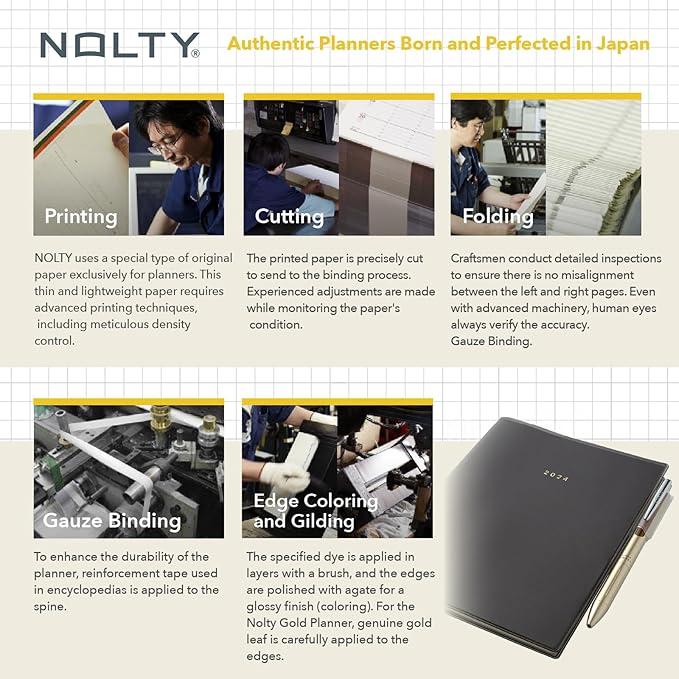 NOLTY Lights Small 1 Weekly Planner 2025, Japanese Edition, Black