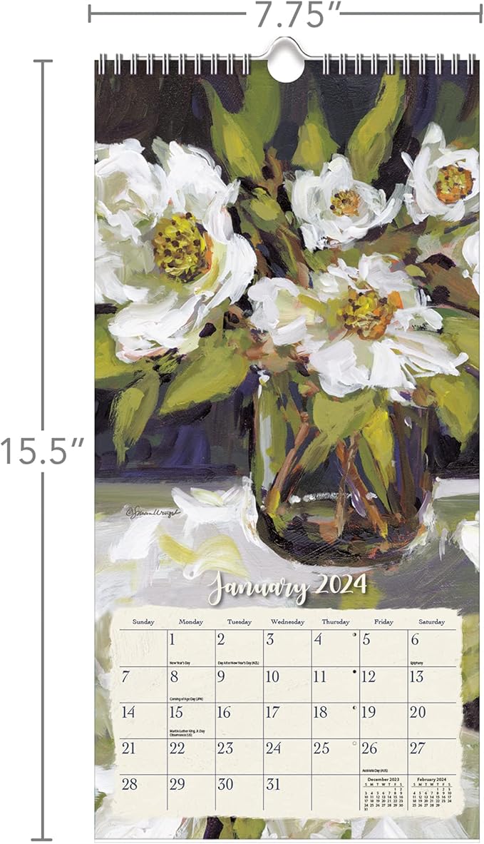 LANG Gallery Florals 2024 Vertical Wall Calendar (24991079149)