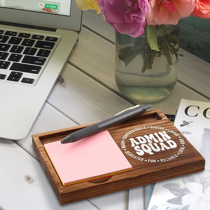 Admin Squad Gifts, Admin Life Gift, Admin Team Gifts, Administrative Assistant Staff Gifts, Thank You Administration Appreciation Gifts Office Desk Self-Stick Note Pad Holders ZSS8