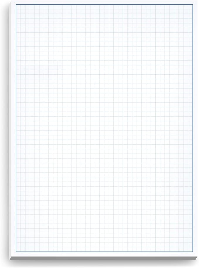 Graph Paper Pad for Blueprint Drawings, Drafting, Engineering Drawing, and Planning - Graph Paper 11x17 Blueprint Quadrille Grid Paper Pads with Blue Lines, High Brightness 50 Sheets (1-Pack)